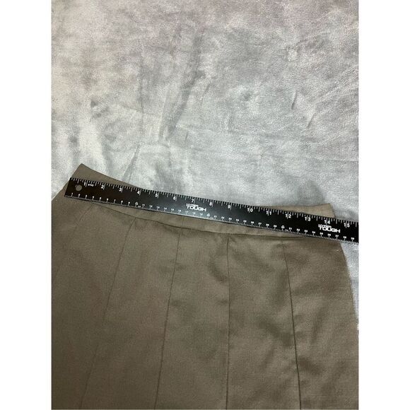 Ann Taylor LOFT Skirt Womens Size 6 Brown Flared Trumper Wool Lace Hem Lined - Picture 5 of 7